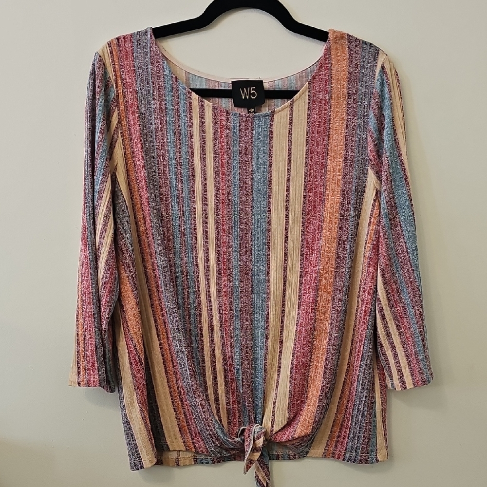 W5 Colorful Striped Women's Blouse